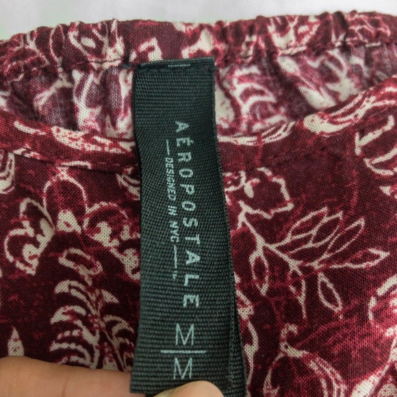 Burgundy Summer Romper - Picture 2 of 2